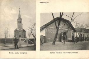 Demecser, Római katolikus templom, Fehér Ferenc üzlete és saját kiadása (fa)