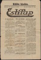 1914 a kolozsvári Esti Pap különkiadása aktuális háborús hírekkel, 2 p.