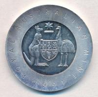 Ausztrália 1991. "Sport hősök a világból - Boris Becker" Ag emlékérem jelzés nélkül, tokba...