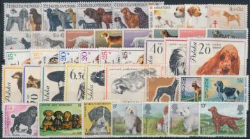 Kutya motívum 1965-1990 5 klf sor + 10 klf önálló érték Dog 1965-1990 5 sets + 10 stamps