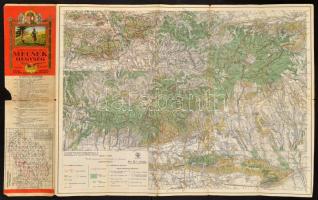 cca 1929 Mecsek-hegység turistatérképe. 1:75.000. Bp., M. Kir. Állami Térképészet, a hajtások mentén kis szakadásokkal, az egyik szélen kis hiánnyal, 45x51 cm.