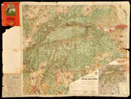 cca 1930 Bükk hegység, 1:50000, M. Kir. Állami Térképészet, szakadozott állapotban, 64x72 cm.