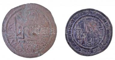 1172-1196. Rézpénz Cu III. Béla (2xklf) (3,38g/2,01g) T:2,2- Hungary 1172-1196. Copper coin Béla III (2xdiff) (3,38g/2,01g) C:XF,VF Huszár: 72., 73., Unger I.: 114., 155.
