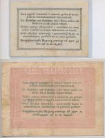 1848. 5Ft barna + 1849. 15kr "Kossuth bankó" T:III