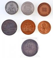 7db-os vegyes emlékérem tétel, közte német és amerikai fém emlékérmek, illetve Német Államok / Kempt...