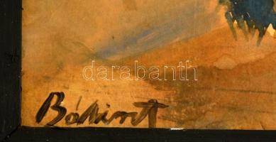 Bálint jelzéssel: Kompozíció. Vegyes technika, papír, keretben, 37×25 cm