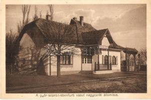 Nagycenk, a Győr-Sopron-Ebenfurti vasút állomása (GYSEV), hátoldalon pecséttel. Lobenwein Harald kiadása