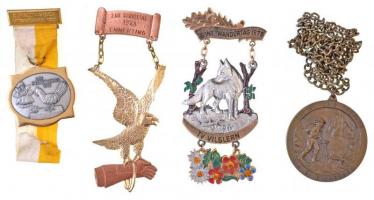 14db-os vegyes, német túrajelvény tétel az 1970-1980-as évekből, közte egy olasz jelvény is T:2,2-
...