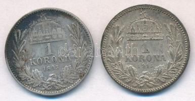 1895KB-1915KB 1K Ag "Ferenc József" (2xklf) T:2,2-