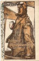Zeichnet Kriegsanleihe! Und Ihr? / WWI German war loan propaganda art postcard