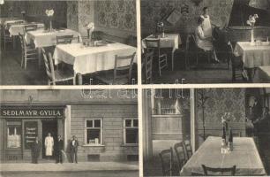 Sopron, Sedmayr Gyula vendéglője és étterme, belsők, zongora. Stagl Ferenc kiadása (EK)