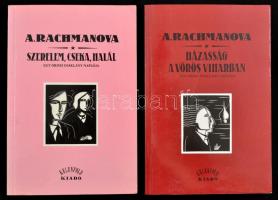 Alexandra Rachmanova: Szerelem, cseka, halál+Házasság vörös viharban. Fordította: Benedek Marcell. Bp., 1990, Kelenföld. Kiadói papírkötés. Jó állapotban.