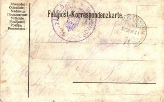 1915 A trén (málhás szekerek menetoszlopa és legénysége) egység része / WWI K.u.K. military camp, pa...