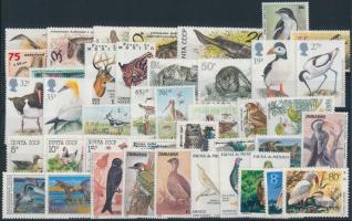 Animals 1978-1990 10 sets + 9 stamps, Állat motívum 1978-1990 10 klf sor + 9 klf önálló érték