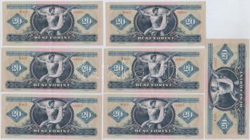 1969. 20Ft (7x) sorszámkövetők T:II