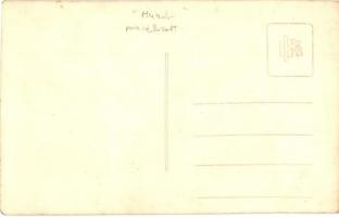 Huszár páncolozott motorcsónak őrnaszád (monitor) legénységgel a fedélzeten / Donau Flottile / Hunga...