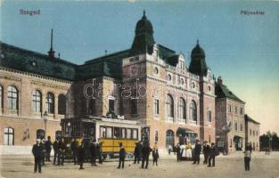 Szeged, vasútállomás, villamos (EK)