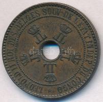 Belga-Kongó 1888. 5c Cu II. Lipót T:2 Belgian Congo 1888. 5 Centimes Cu Leopold II C:XF Krause KM#3