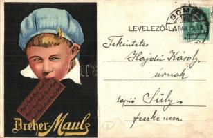 Dreher-Mauls csokoládé reklám / Hungarian chocolate advertisement. litho (fl)