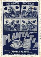Minden időben magyar Planta Tea! reklámlap / Hungarian tea advertisement (EK)