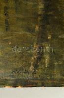 Kádár jelzéssel: Patak part. Olaj, karton, sérült,  68×94 cm