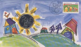 Ausztrália 1994. 50c "Nemzetközi Családév" érmés borítékon T:1