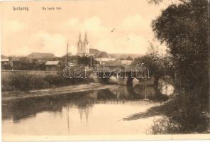 1917 Ipolyság, Sahy; Ipoly híd, templom / Ipel river bridge, church