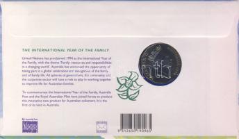 Ausztrália 1994. 50c "Nemzetközi Családév" érmés borítékon T:1