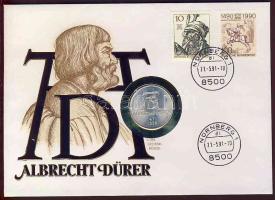 Németország 1971. 5D "Albrecht Dürer" érmés borítékon, tanúsítvánnyal T:1