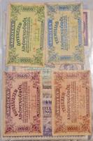 78db-os vegyes magyar és külföldi bankjegy gyűjtemény, közte 1920. 1000K  "Orell Füssli Zürich&...