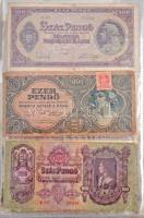 78db-os vegyes magyar és külföldi bankjegy gyűjtemény, közte 1920. 1000K  "Orell Füssli Zürich&...