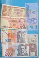 78db-os vegyes magyar és külföldi bankjegy gyűjtemény, közte 1920. 1000K  "Orell Füssli Zürich&...