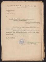 1940 Bp., Tűzoltótanfolyam parancsnokságok által kiadott okmányok, 17 db