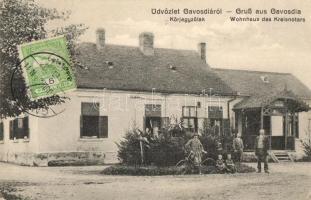 Gavosdia, Gavojdia; Körjegyzőlak, kerékpár / Wohnhaus der Kreisnotars / notary, bicycle. TCV card (EK)