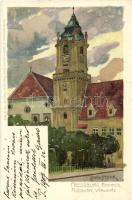 Pozsony, Pressburg, Bratislava; Városház / town hall / Rathaus. Künstlerpostkarte No. 2876. von Ottmar Zieher, litho s: Raoul Frank