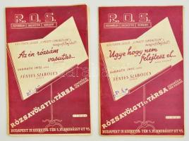 1936 Rózsavölgyi Orchester Sorozat kottafüzet, 2 db