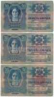 1913. 20K piros "MAGYARORSZÁG" felülbélyegzéssel + 1913. 20K (5x) piros "MAGYARORSZÁG...