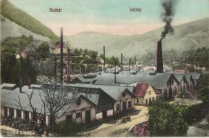 Kudzsir, Kudsir, Cugir; látkép, vasgyár. Gyöngyösy Gyula kiadása / general view, iron works, factory (EK)