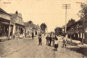 Margitta, Marghita; Fő utca, Winkler Lajos, Grósz Dávid üzletei. Fisch Lipót kiadása / main street, shops (EK)