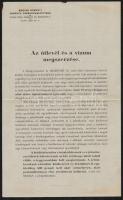 1928 A Magyar Nemzeti Kossuth Zarándokbizottság útlevél és vízum megszerzésével kapcsolatos tájékoztatója
