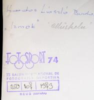 1974 Kardos László: Izmok. Vintage fotóművészeti alkotás, hátoldalán jelzett, 39x27 cm