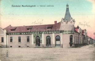 Mezőtelegd, Tileagd; Városi szálloda és étterem, kábéház, községháza / hotel, restaurant and café, town hall (EK)