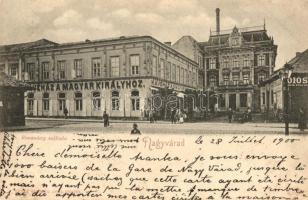 Nagyvárad, Oradea; Rimanóczy szálloda és gőzfürdő, Kávéház a Magyar Királyhoz, Stern Lajos üzlete. Römmler és Jonas kiadása / hotel and steam spa, café, shops (EK)