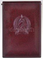 ~1950. "Szakma Kiváló Dolgozója" zománcozott fém kitüntetés, miniatűrrel Rákosi-címeres sé...