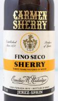 Carmen Sherry fino seco sherry, spanyol sherry, az egyik címke félig lejött, a zárjegy részben sérül...