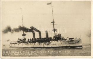 1910 HMS Hermes flag-ship of vice admiral P.W. Bush. Cape of Good Hope