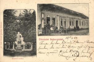 Soborsin, Savarsin; Erzsébet szobor, Ifj. Róth  Bernát üzlete és saját kiadása / Elisabeth statue, publisher's shop (fl)