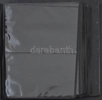 Közepes méretű kék bőr képeslapalbum 200 férőhellyel / Medium sized blue leather postcard album for ...