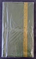 Nagy méretű zöld bőr képeslapalbum 96 férőhellyel / Big sized green leather postcard album for 96 postcards (19 cm x 34 cm)