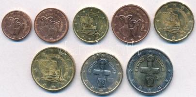 Vegyes: Ciprus 2010. 1c-2E (8xklf) forgalmi sor + Lengyelország 1990-2013. 1gr-5Zl (9xklf) forgalmi ...